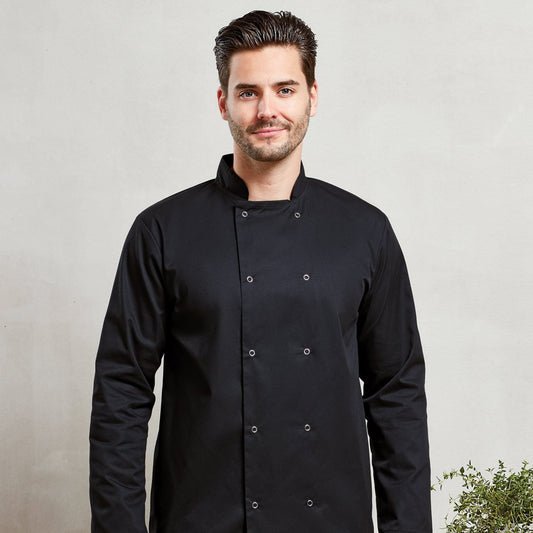 Men's - Entry Level Studded Front Long Sleeve Chef's Jacket