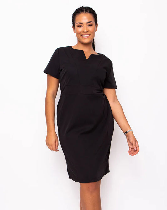 Couture V-Neck Work Dress